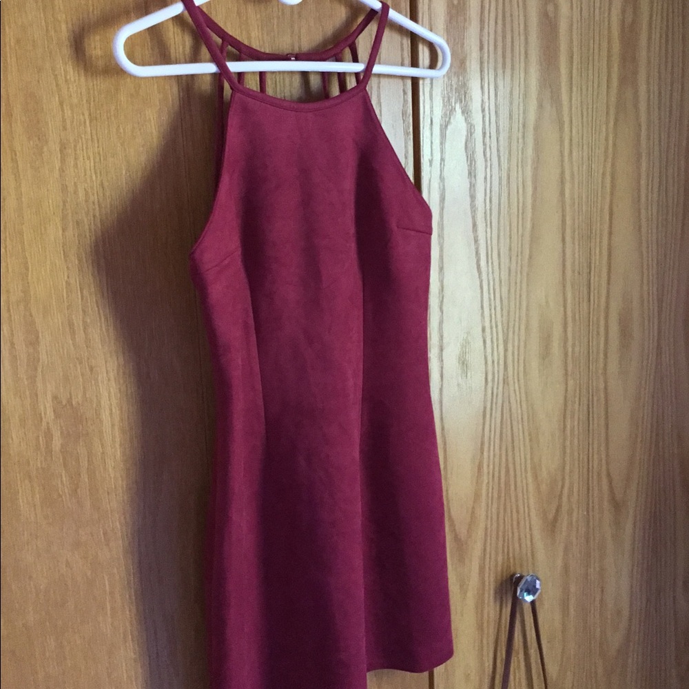 Urban Outfitters Wine Suede Dress!